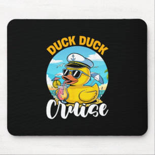 Duck Duck Cruise Funny Family Cruising Matching Gr Mouse Pad
