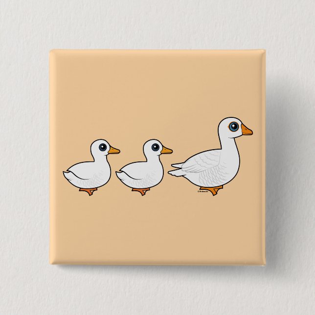 Duck Duck Goose Domestic 15 Cm Square Badge (Front)