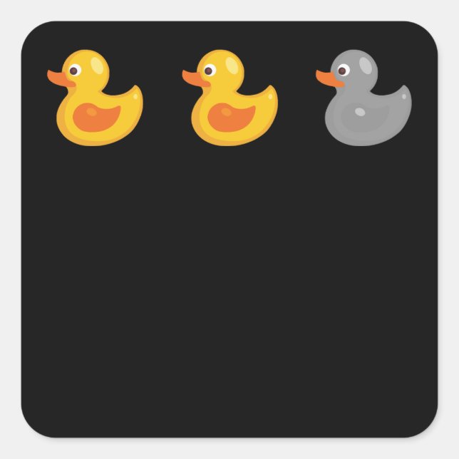 Duck Duck Grey Duck I Love Minnesota Mn Square Sticker (Front)