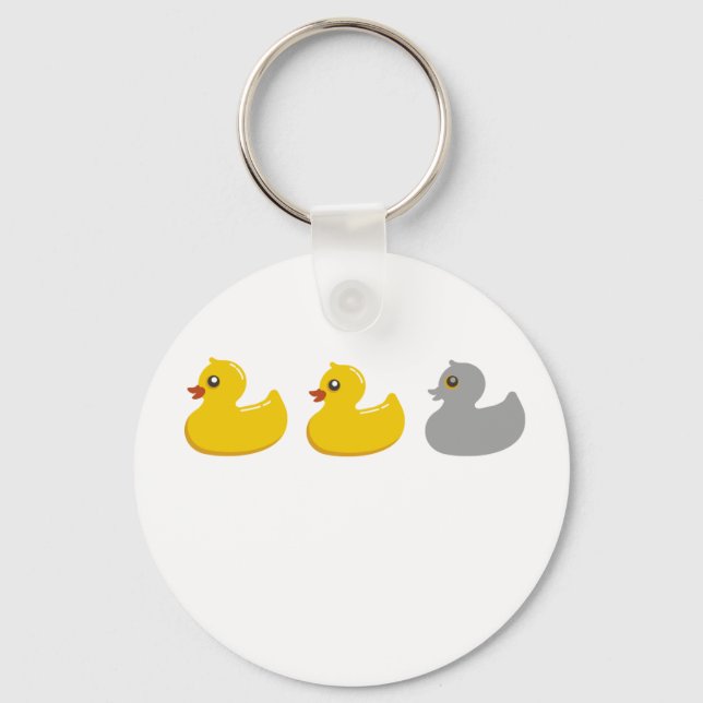 Duck, Duck, Grey Duck T Shirts.png Key Ring (Front)