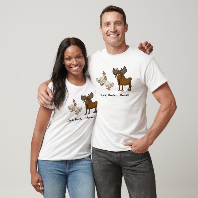 Duck, Duck Moose Funny Men's /Boys Hunting T-shirt (Unisex)