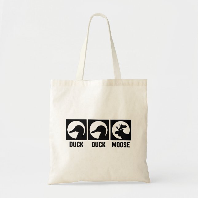 Duck Duck Moose Tote Bag (Front)
