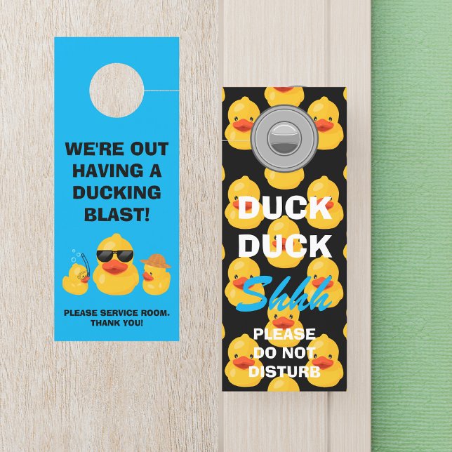 Duck Duck Shhh & Out Having a Ducking Blast Door Hanger (Creator Uploaded)
