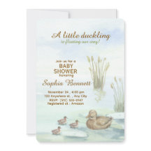 Duck & Ducklings baby shower invitation