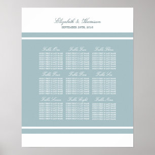 Duck Egg Blue Modern Wedding Poster