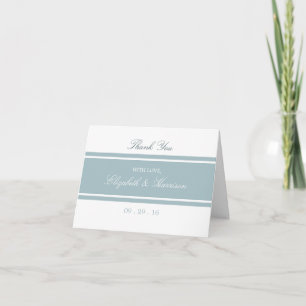Duck Egg Blue Modern Wedding Thank You Card