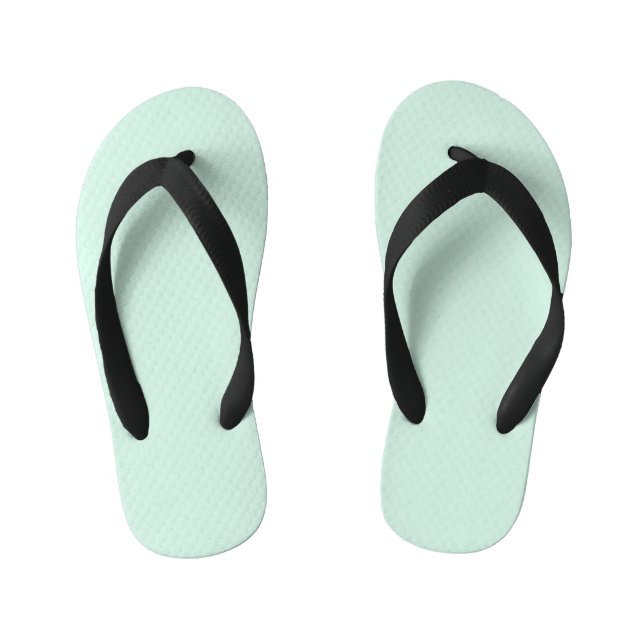 Duck Egg Blue Solid Color  Bath Kid's Jandals (Footbed)