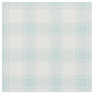 Duck Egg Blue & White Buffalo Plaid Fabric