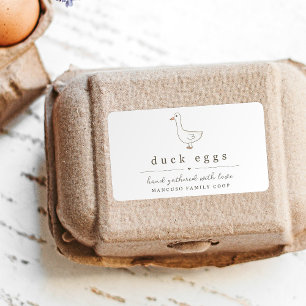 Duck Egg Carton Label Personalise for Farm, Coop