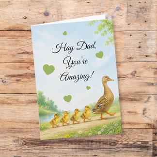Duck Family Farm Dad Amazing Father’s Day Card