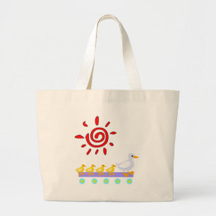 Duck Family Large Tote Bag
