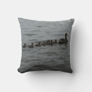 Duck Family Throw Pillow