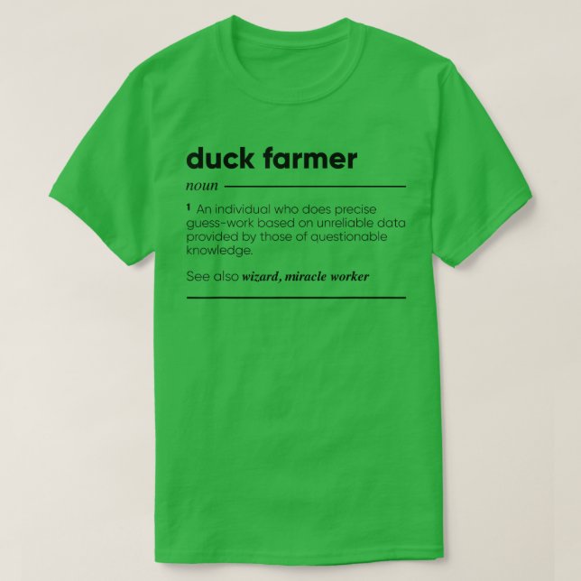 Duck Farmer Funny  T-Shirt (Design Front)