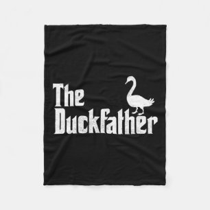 Duck Father Duck Lover Quack Dad Fathers Day Goose Fleece Blanket