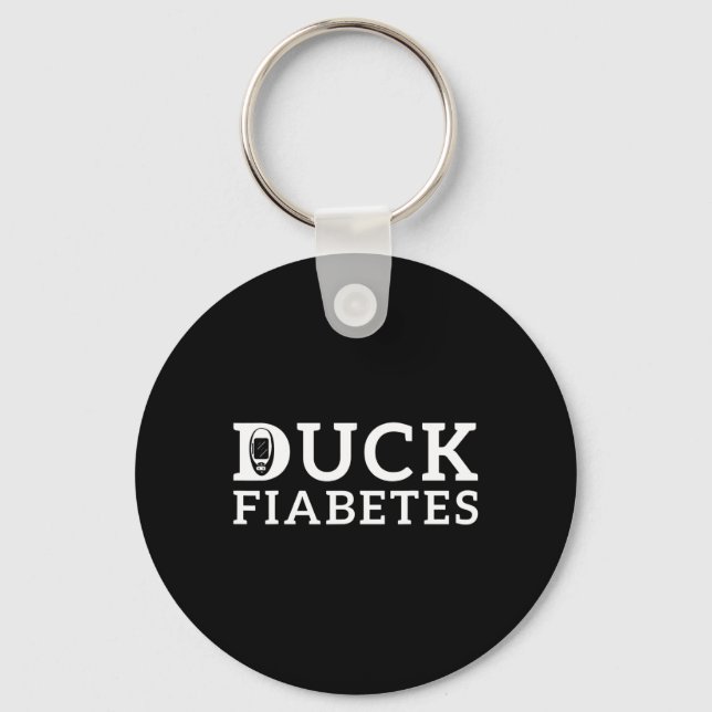 Duck Fiabetes Diabetes Awareness  Key Ring (Front)