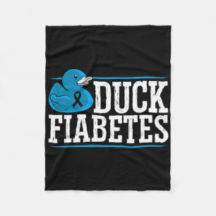 Duck Fiabetes Diabetes Awareness Month Insulin Pan Fleece Blanket