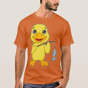 Duck Fishing Fisher Finshing rod T-Shirt