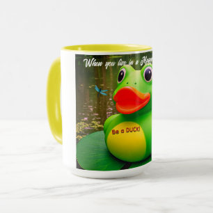 Duck Frog Swamp Custom Coffee Mugs