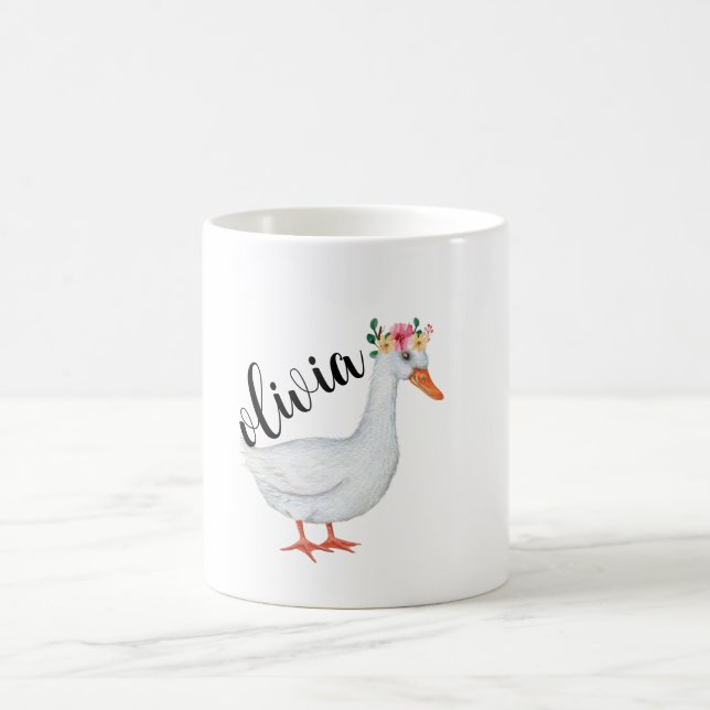 Duck Gifts for Duck Lovers - Personalised Farm Coffee Mug (Center)
