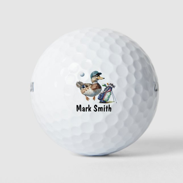 Duck golfer  golf balls (Front)