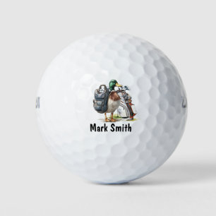 Duck golfer golf balls