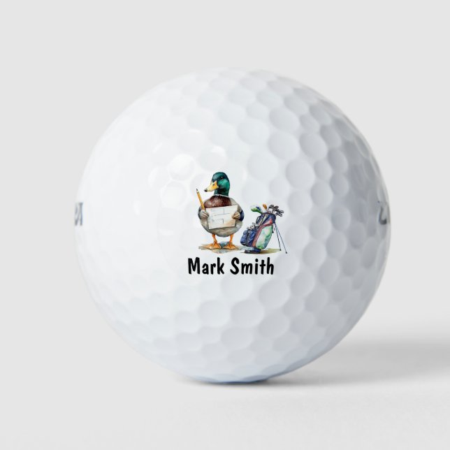 Duck golfer  golf balls (Front)