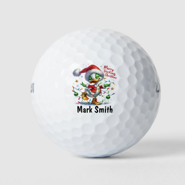 Duck golfer is golfing golf balls (Front)