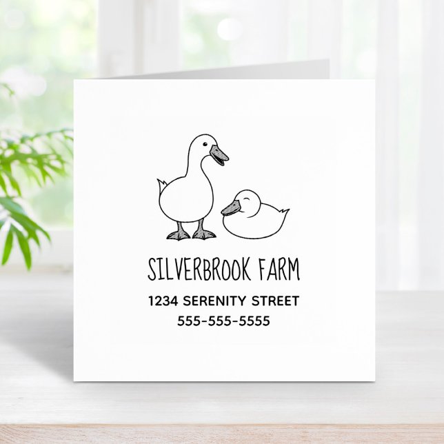 Duck Goose Farm Address 2 Rubber Stamp (Creator Uploaded)
