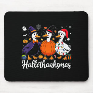 Duck Halloween Thanksgiving Christmas Happy Hallot Mouse Pad