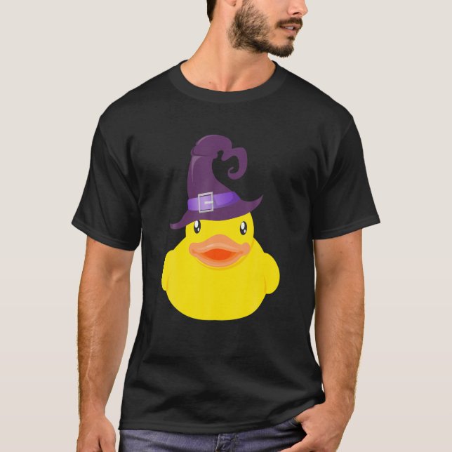 Duck Halloween Witch Hat T-Shirt (Front)