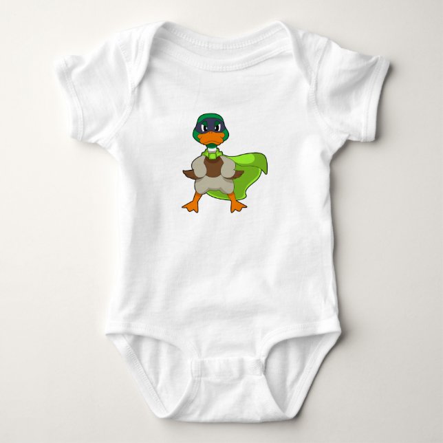 Duck Hero Cape Baby Bodysuit (Front)