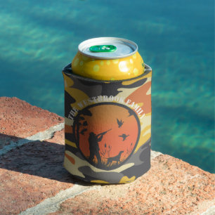 Duck Hunter and Camo Can Cooler