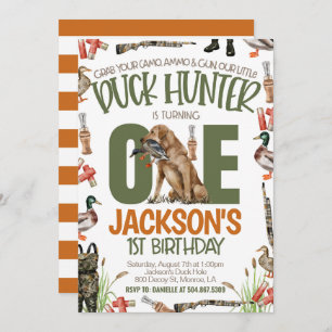 Duck Hunter First Birthday Invitation