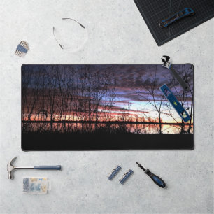 Duck Hunters Witness the Sunrise Canvas Print Desk Mat