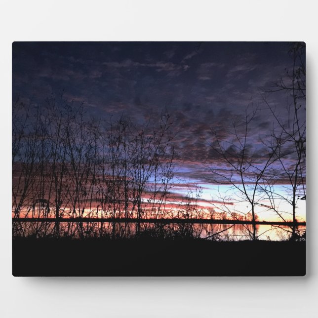 Duck Hunters Witness the Sunrise Canvas Print Plaque (Front)