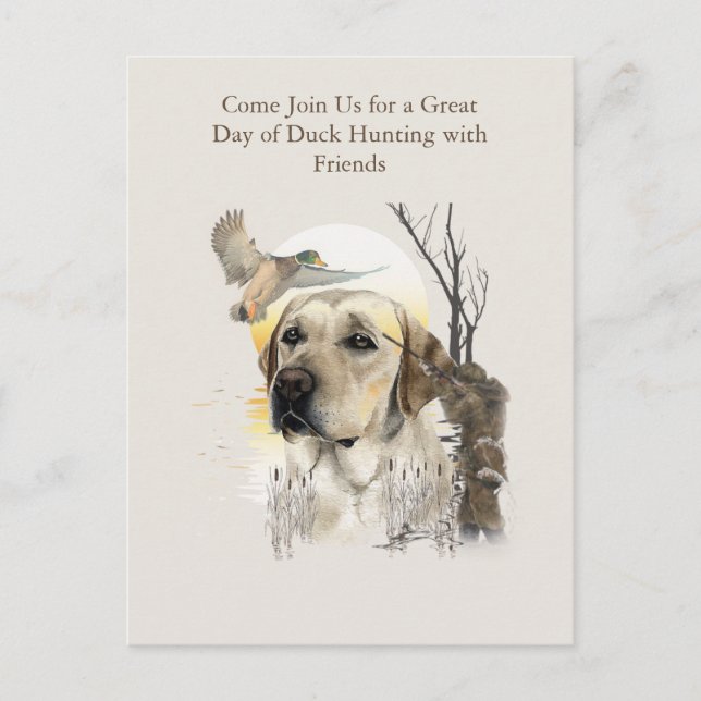 Duck Hunting Adventure Holiday Postcard (Front)