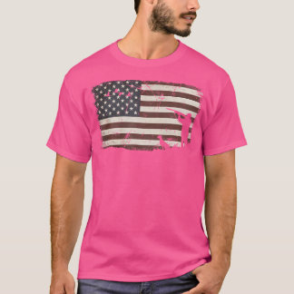 Duck Hunting American Flag Thanksgiving Christmas T-Shirt
