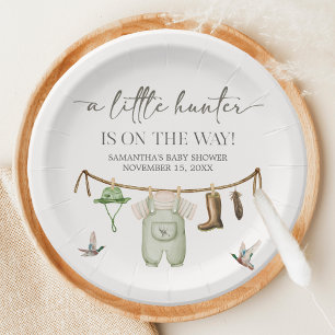 Duck Hunting Baby Shower Paper Plate