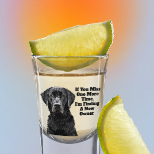 Duck Hunting Bird Dog Funny Quote Labrador Shot Gl Glass