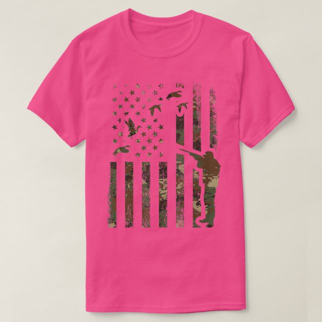 Duck Hunting Camo Men Camouflage Hunter Gift Ameri T-Shirt (Design Front)