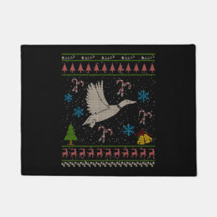 Duck Hunting Christmas Ugly Sweater Duck Hunter Doormat