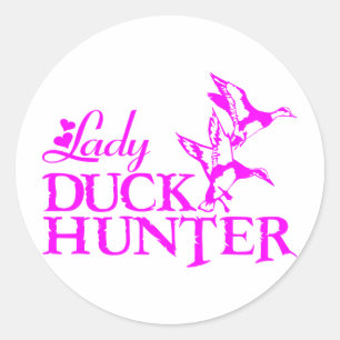 DUCK HUNTING CLASSIC ROUND STICKER