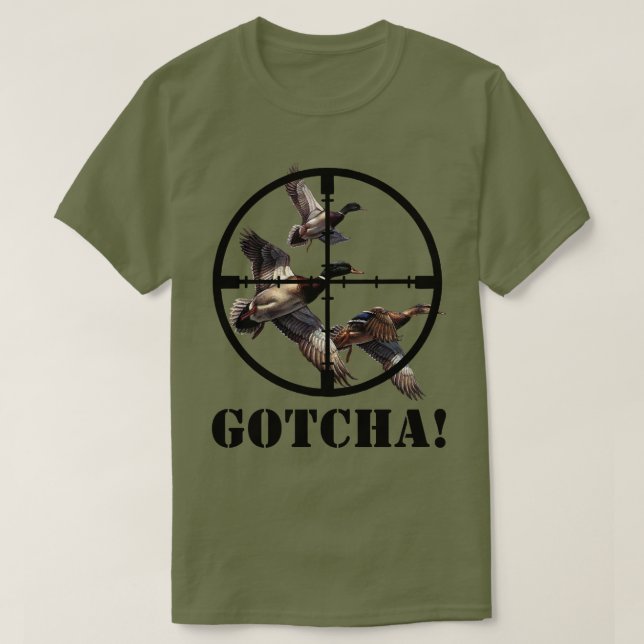 Duck Hunting Crosshairs T-Shirt (Design Front)