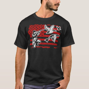 Duck Hunting Flag Tee bulldog dog