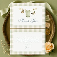 Duck Hunting Gingham Sage Green Baby Shower