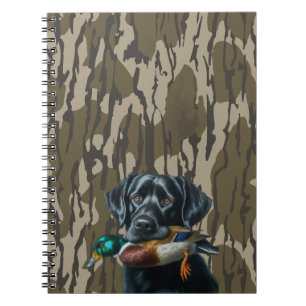 Duck Hunting Labrador Retriever Bottomland Camo Notebook