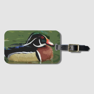 Duck Hunting Luggage Tag, Wood Duck Luggage Tag