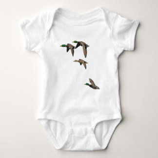 Duck Hunting Mallards in Flight Baby Bodysuit