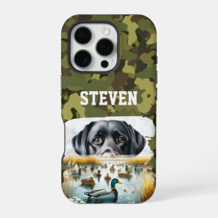Duck Hunting Marsh Retreiver Dog Cool Name Camo iPhone 16 Pro Case