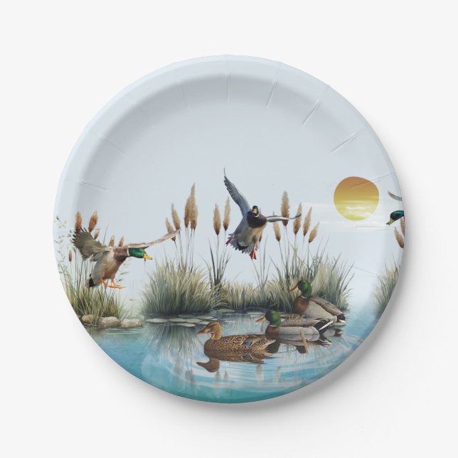 Duck Hunting Paper Plate (Front)
